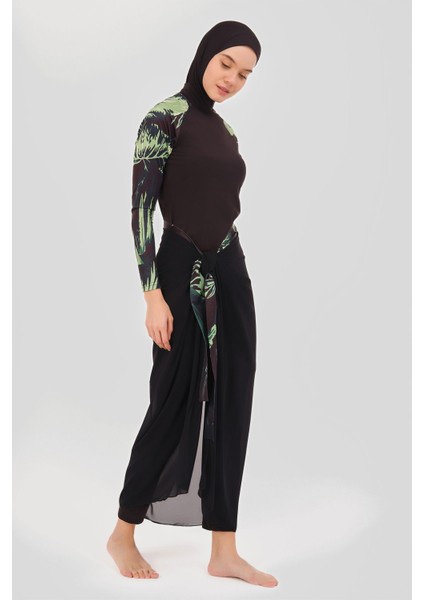 24624 Reglan Kol Dik Yaka Tesettür Mayo modelleri