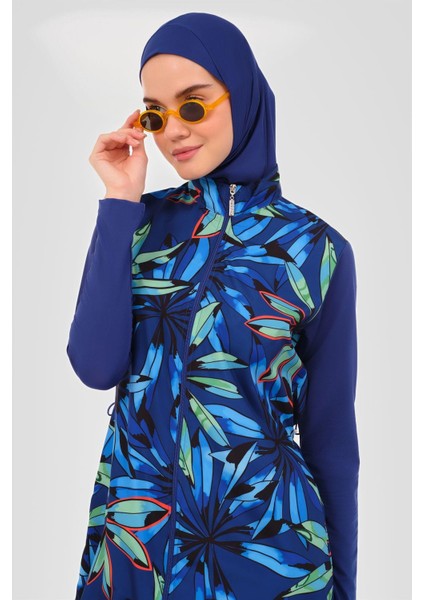 24402 Doğa Desenli Tesettür Mayo modelleri
