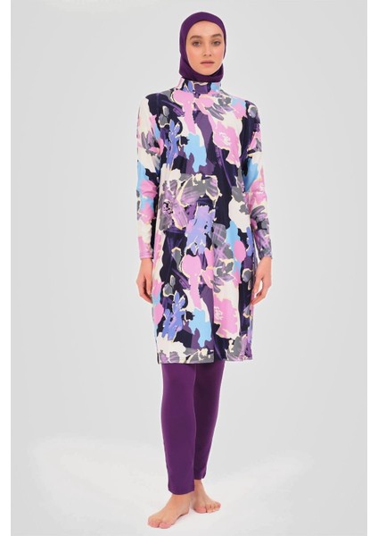24622 Üstü Desenli Rahat Tesettür Mayo fırsatları