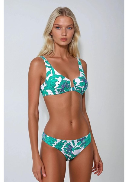 Peyton Desenli Toparlayıcı Bikini