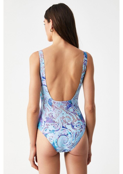 Selendalın Desenli Yuvarlak Yaka Mayo fiyatları