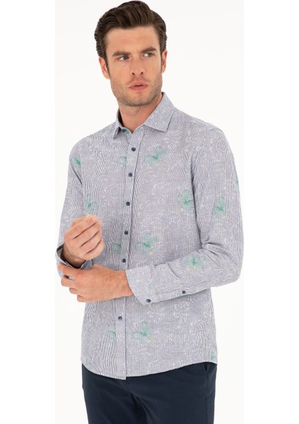 İndigo Slim Fit Gömlek