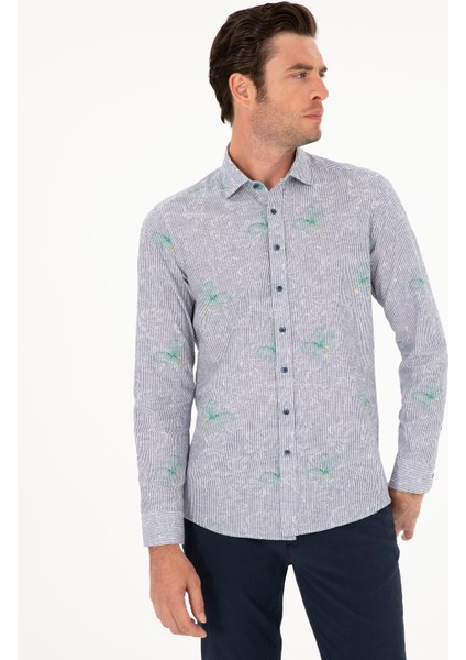 İndigo Slim Fit Gömlek