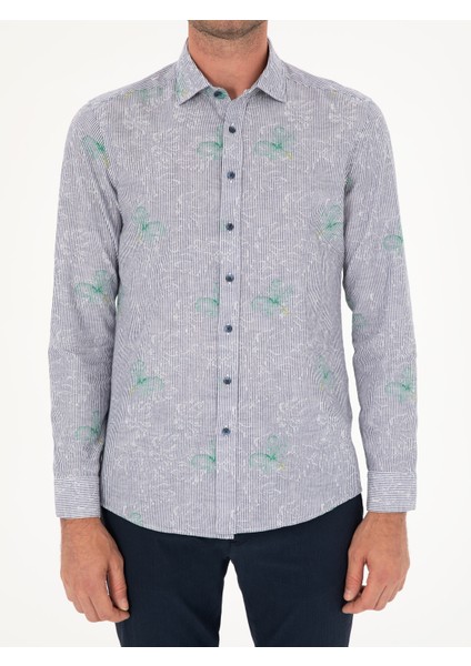 İndigo Slim Fit Gömlek