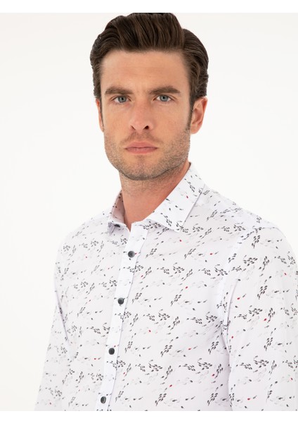 Erkek Gri Slim Fit Uzun Kollu Gömlek 50233023-VR024 fiyatları