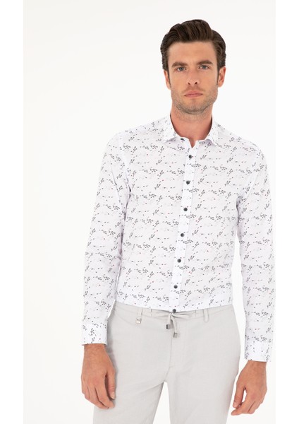 Erkek Gri Slim Fit Uzun Kollu Gömlek 50233023-VR024 modelleri