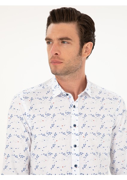 Erkek Saks Slim Fit Uzun Kollu Gömlek 50233023-VR045