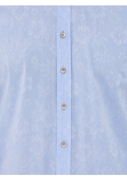 Erkek Açık Mavi Slim Fit Uzun Kollu Gömlek 50233014-VR003