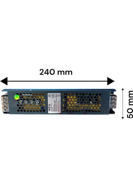 LED Trafosu 30 Amper, Ultra Slim, 12 V Şerit LED Trafosu Fansız, (360W),SİYAH Kasa, led adaptörü, led motoru