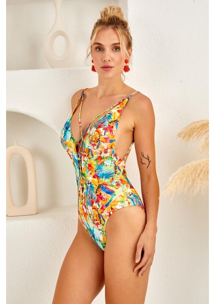 Lapieno 4106 Göğüs Dekolteli Aksesuarlı Mayo modelleri