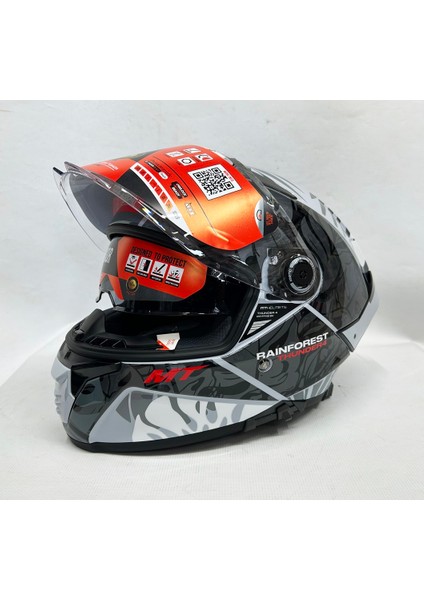 Thunder 4sv Rainforest C2 Şefaf Vizörlü Kask Parlak Renk