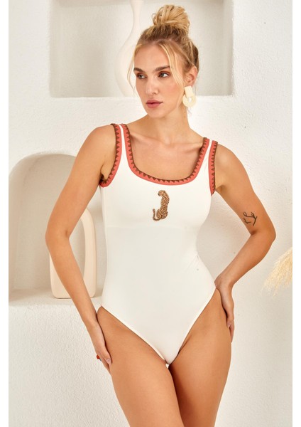 Lapieno 4149 Nakış Detaylı Yuvarlak Yaka Mayo fiyatları