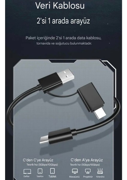 SE960D M2 Nvme+Sata Muhafaza Kutusu Çift Protokol Ce Lisanslı RGB'Li 2280/2260/2242/2230/ 10GBPS USB 3.2 Yüksek Hızlı Son Nesil Teknoloji Metal Sağlam