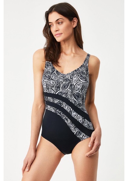 Folion Yaprak Desenli Toparlayıcı Mayo modelleri