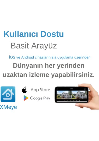 5 Mp 4 Kameralı Gece Renkli Sesli 250GB HDD Dahil Ahd Güvenlik Seti - ST25025