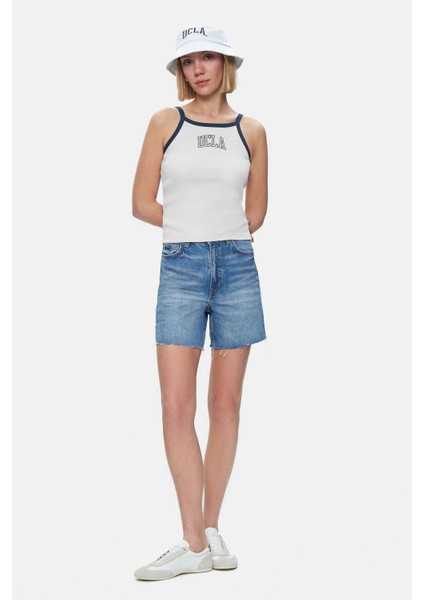 Palmer Kemik Rengi Askılı Nakışlı Standard Fit Kadın Crop fırsatları