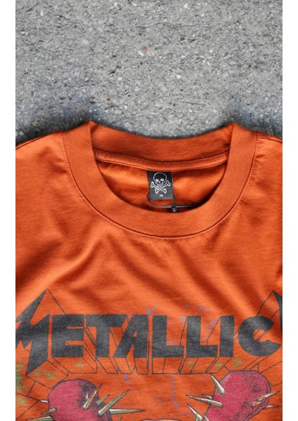 Metallica Damage Tour 1986 Oversize Unisex Turuncu T-Shirt fırsatları