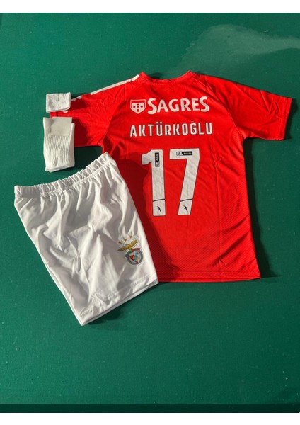 Benfica Kırmızı Kerem Aktürkoglu 2024/25 Sezon Futbol Çocuk Forması 4'lü Set