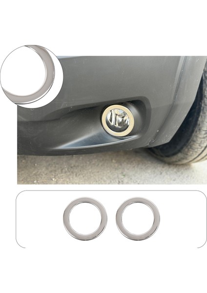 Fiat Ducato Uyumlu 2014 ve Üzeri Krom Sis Farı Çerçevesi 2 Parça Paslanmaz Çelik