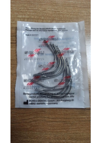Dil Çubuğu Lingual Bar Dil Çubuğu Oval 3x1.5 mm 10 Adet 60 mm Scheu Lingual Bar Kavisli