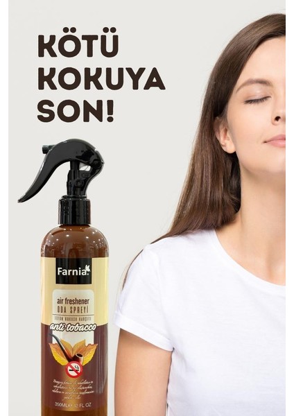 Tütün Kokusu Karşıtı Oda Spreyi 350 ml Anti Tobacco 3 Adet