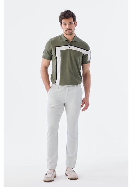 Gri Comfort Fit Pamuklu Yan Cep Pantolon