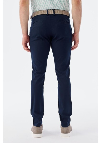 Ekstra Slim Fit Yan Cepli Erkek Lacivert Spor Pantolon fırsatları