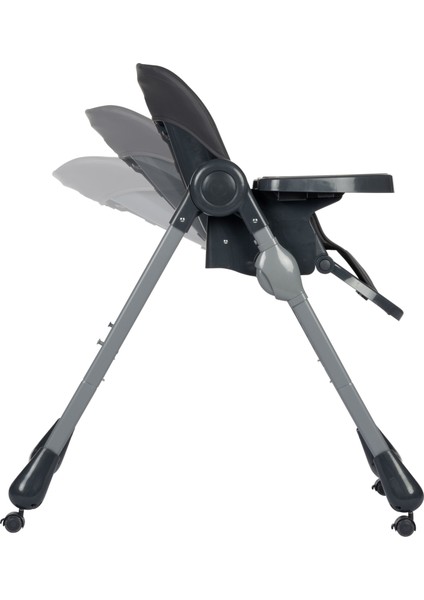 Olea Katlanabilir Tekerlekli Mama Sandalyesi Mineral Graphite