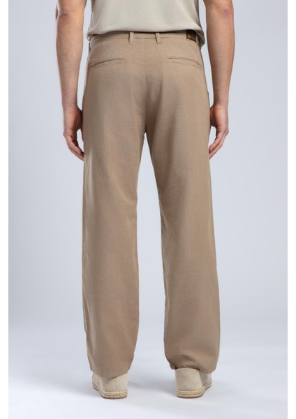 Matteo Erkek %100 Pamuk Dokuma Pantolon Camel fiyatları