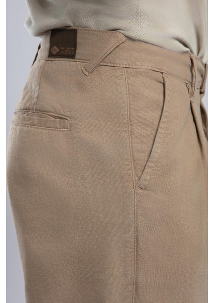 Matteo Erkek %100 Pamuk Dokuma Pantolon Camel fırsatları
