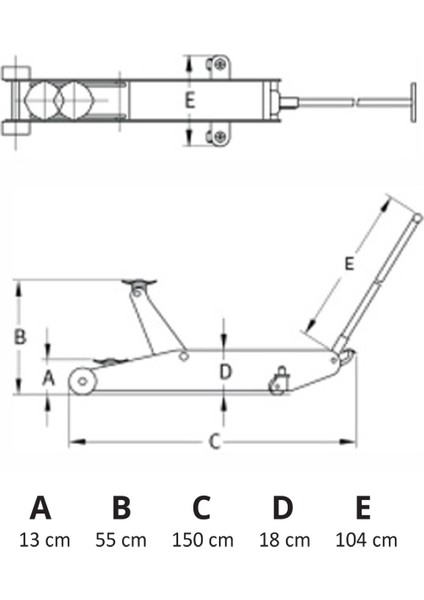 5ton Uzun Şase Kriko GPT115