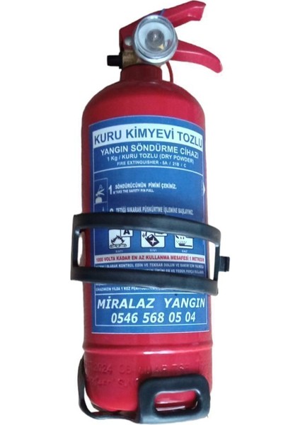 1 kg Yangın Söndürme Tüpü Askı Aparatlı