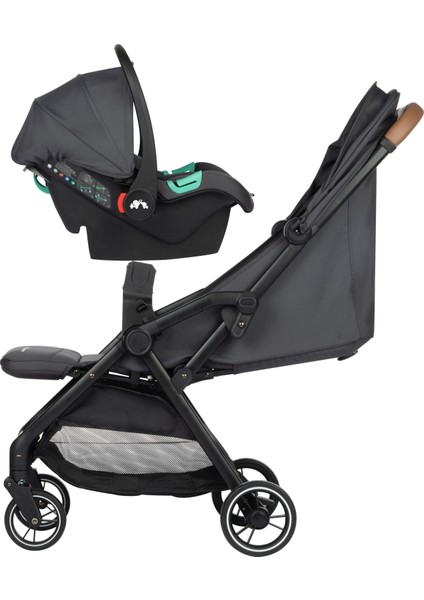 Sunlite Duo Otomatik Katlanan Kompakt Seyahat Sistem Bebek Arabası Mineral Graphite modelleri