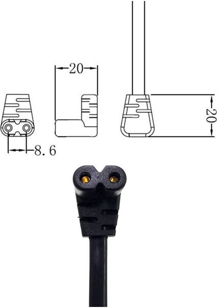 【ayak Koltuk】ıec 320 C7 Abd'ye 2pin Fiş Güç Kablosu Sam Sung Tcl Tv Için, C7 Sağ Açılı 90 Derece Soket - 2pin Uzatma Kablosu, 0,5 M/1 M/2 M (Yurt Dışından) fırsatları