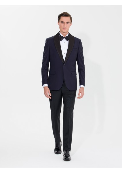 Erkek Lacivert Slim Fit Smokin Ceket 50266999-VR033 modelleri