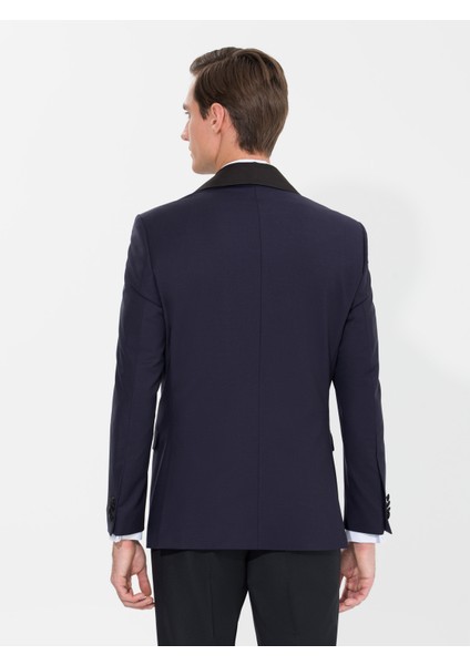 Erkek Lacivert Slim Fit Smokin Ceket 50266999-VR033 indirimleri