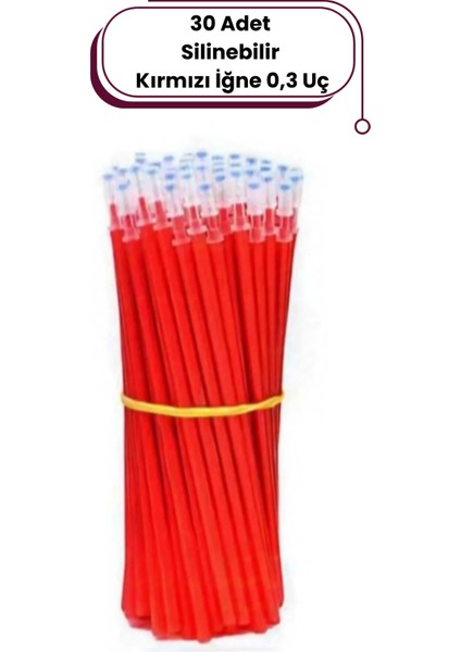 30 Silinebilir Kalem Kırmızı Uç Kumaş Çizmek Için Isıyla Uçan Kalem Evrak Yazmak Için Silinebilir Kalem Jel Kalem