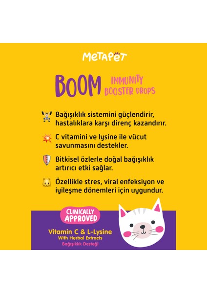 Kediler için C Vitamini ve Lysine Vitaminleri Damlası, Suyuna veya Mamasına modelleri