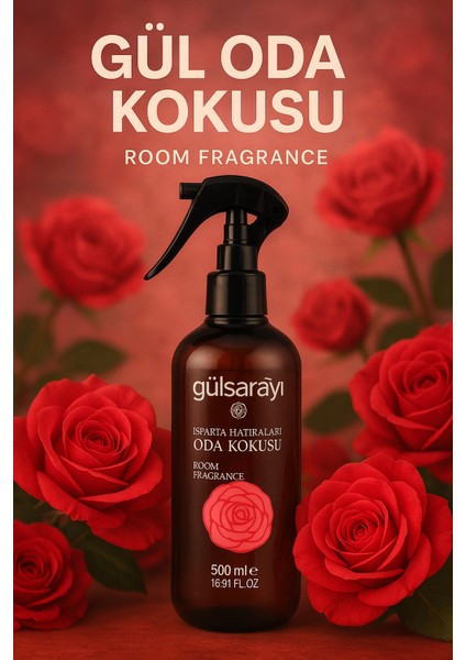 Isparta Hatıraları Gül Oda Kokusu ve Çamaşır Spreyi 500 ml