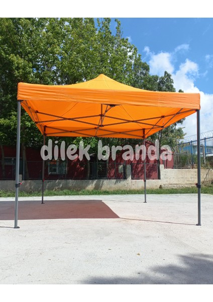 PREMİUM Serisi Altıgen Profil 3x3 Katlanır Çardak (Turuncu) fiyatları