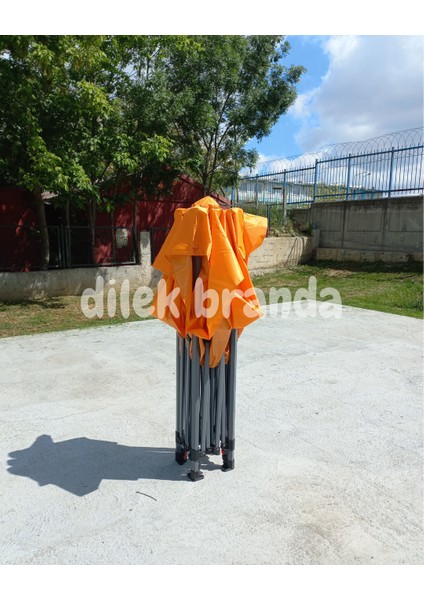 PREMİUM Serisi Altıgen Profil 3x3 Katlanır Çardak (Turuncu) modelleri