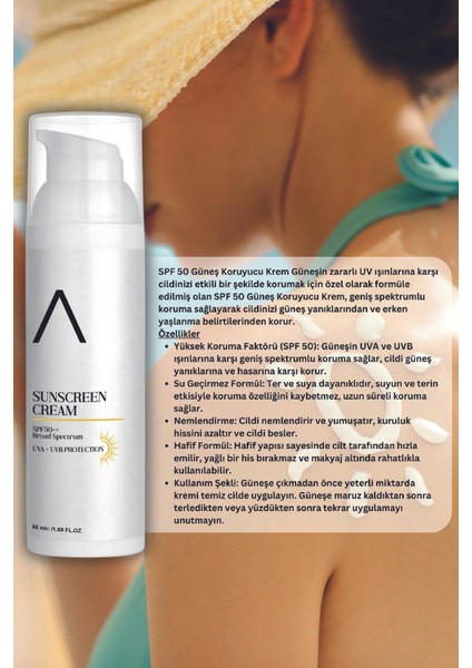 Spf 50 Güneş Koruyucu Krem 50 ml