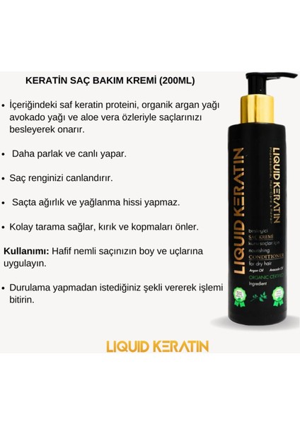 Organik Saf Keratinli Saç Bakım Kremi 200 ml