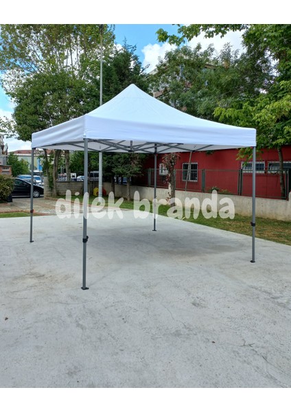 PREMİUM Serisi Altıgen Profil 3x3 Katlanır Çardak (Beyaz) fiyatları