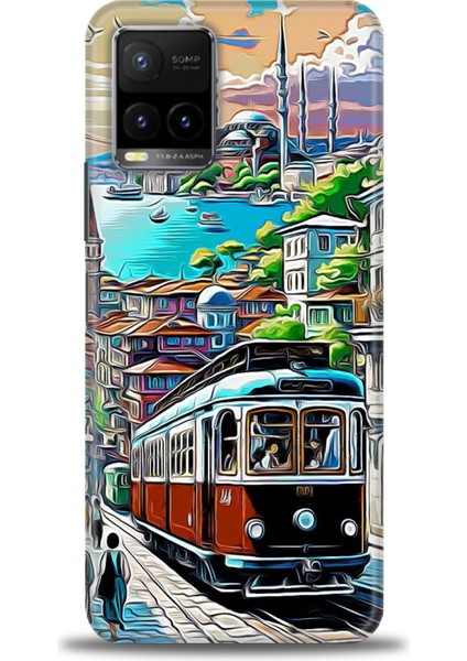 Vivo Y21S Kılıf Hd Baskılı Kılıf + Seramik Tam Kaplayan Ekran Koruyucu 225
