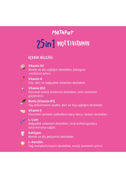 Kediler için Premium Multi Vitamin Damla, Doğal ve Organik Içerikli Kedi vitamini, 50 ML