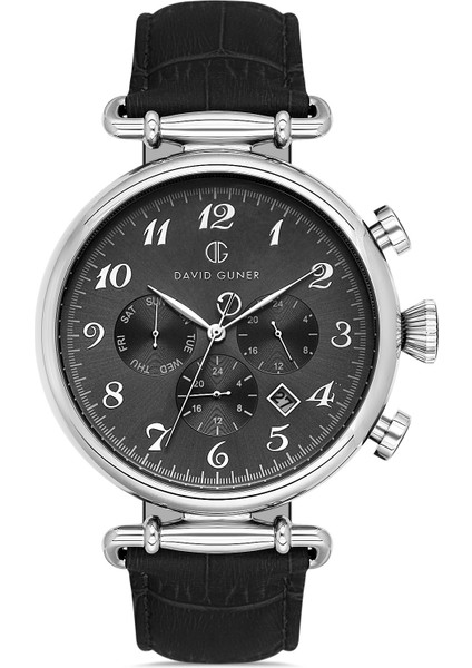 Davıd Guner Gun Kaplamalı Siyah Kadranlı Erkek Kol Saati DG-8384GB-J2