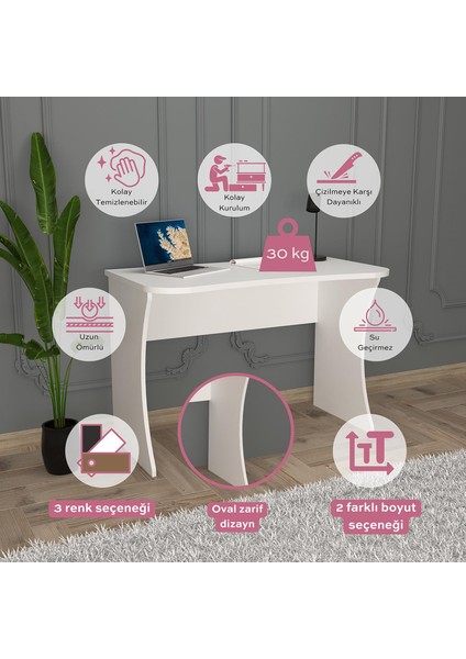 S8110 Mila Çalışma Masası Beyaz
