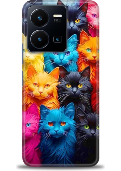Vivo Y22S Kılıf Hd Baskılı Kılıf + Seramik Tam Kaplayan Ekran Koruyucu 70