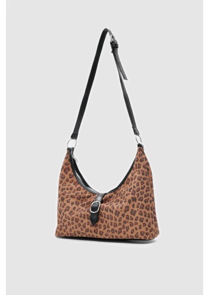 Marilla Süet Vintage Omuz Çantası Leopar Desen fiyatları